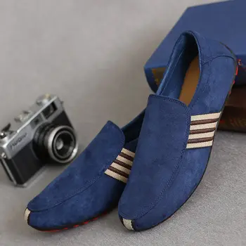 Mazefeng 2019 Novo proljeće muškarci platnu natikače cipele za vožnju natikače ljetna moda muške Casual cipele i prozračna stan lijeni apartmani