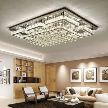 Moderni kristalno plafonjere dnevni boravak luksuzni srebrni stropna svjetiljka spavaća soba led plafonjere blagovaonica kristalne svjetiljke kuhinja