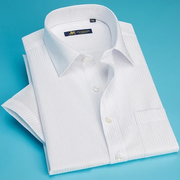 Muška uobičajena ljetna košulja kratkih rukava Solid Classic Shirt Single Patch Pocket Formalno Business Work Office Basic Dress Shirts