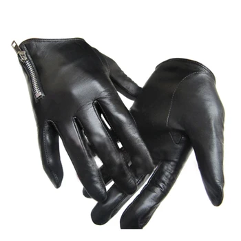 Muške kožne rukavice moda klasična kratka patentni zatvarač tight fit style real Italy Unisex women touch screen rukavice