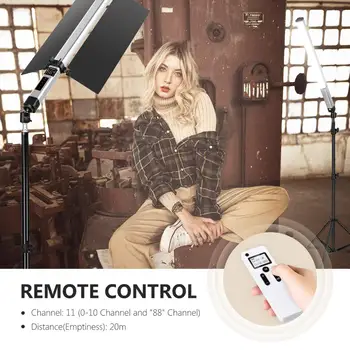 Neewer Light Ponuda Ručni LED Video Light Stick Photography Lighting Kit with Barndoor/Remote Control/Carry Bag 3200K-5600K