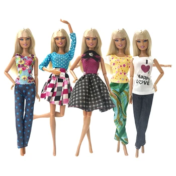 NK 5 kom najnoviji lutkarski lijepa haljina je ručni rad Party ClothesTop Fashion Dress For Barbie Noble Doll Child Girls ' Gift 005