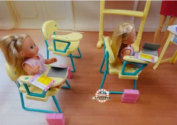 Nova moda cool stolice + peglanje poklon set lutkarske pribor kuća Lutaka namještaj je skup za Barbie lutke dječje djevojke DIY igračke