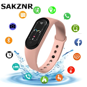 Novi M5 Smart Watch Muškarci Žene Bluetooth Satovi Su Fitness Sport Tracker Poziv Smartwatch Reprodukcija Glazbe Narukvica Narukvica Za Ios, Android