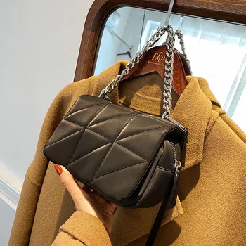 Obrađenih rešetkastom kvadrat Crossbody torba 2021 moda novi high-end Oxford ženska dizajnersku torbu stare rame torba