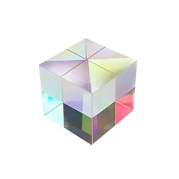 Optičko staklo RGB emulzija Prizma kocka za učenje fizike za umjetnost i obrt lampica kocka je sjajna split Prizma boja комбинирующая Prizma
