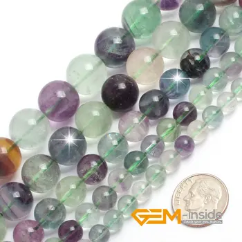 Prirodni dragulji fluorit okrugli slobodan perle za izradu nakita Strand 15 cm 4 mm 6 mm 8 mm 10 mm 12 mm odabrana