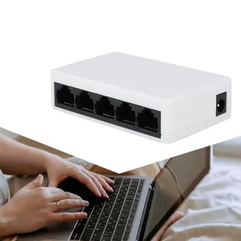 RJ45 MINI 5-Ports Fast Ethernet Network Black Switch na Hub za desktop PC puni gigabit Ethernet preklopnik