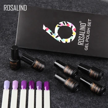 Rosalinda gel lak za nokte, Set 7 ml (6 kom / lot) set za nokte Semi stalni UV LED Art Nail Gel poljski Božićni poklon