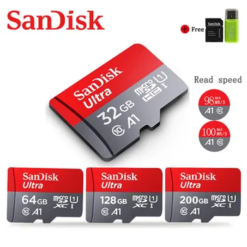 SanDisk Memory Card 256GB 200GB 128GB 64GB 98MB/S je Micro sd kartica 32GB Class10 16GB flash Memory card i Microsd i SD Karticu za telefon