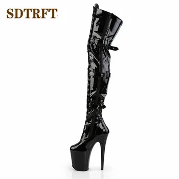 SDTRFT brand 20 cm tanke visoke potpetice preko koljena čizme platforma unisex botas mujer dame vjenčanje pumpe žene buckle cipele za stranke