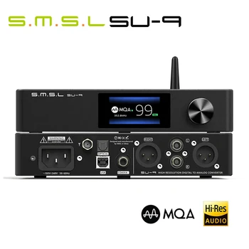 SMSL SU-9 MQA puni dekoder Bluetooth 5.0 ES9038Pro DAC 2. generacije XMOS DSD512 PCM768kHz / 32Bit UAT LDAC USB uravnotežen dekoder SU9