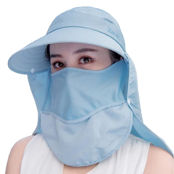 Svestrana ženska izmjenjivi poklopac za vrat režanj širokim poljima anti UV prozračna plaža Kapa солнцезащитная šešir je otporan na viruse-šešir Maska