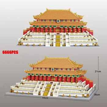 Svjetski poznati povijesni arhitektonski sobe Superme Harmony micro diamond block China Imperial Palace brick nanobricks igračke
