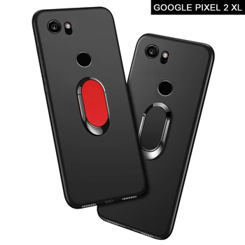 Torbica za Google Pixel 2 XL 2XL Case luxury 6.0 inch Soft Black plastic Metal Prst Ring Coque for Google Pixel 2 XL Phone Case