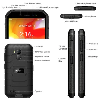 Ulefone oklop X7 solidne Android smartphone 10 mobitel 2GB 16GB ip68 quad-core NFC 4G mobilni telefon