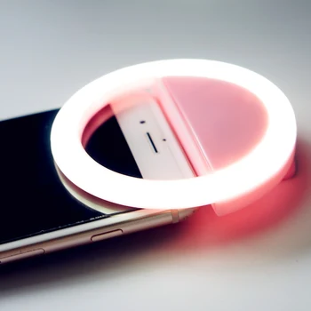 Univerzalni Selfie LED bljeskalica prsten svjetlo prijenosni lampa mobilni telefon leća za iPhone Xiaomi mi9t Samsung S10 S20 svjetlosni prsten isječak