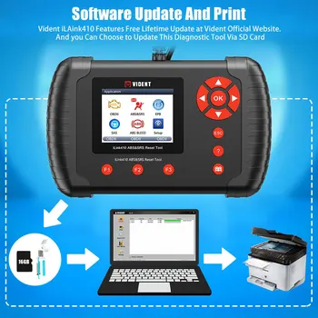 VIDENT iLink410 ABS&SRS&SAS Reset Tool Featured with ABS SRS and System Diagnosis iLink410 OBDII Diagnostic Tool Scan Tool