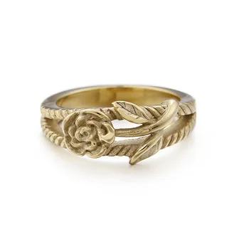 Vintage prsten od nehrđajućeg čelika 316L cvjetni znak žensko vjenčano prstenje, vjenčano prstenje Trendi ženski prsten