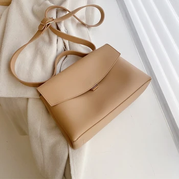 Visoka kvaliteta nove čvrste umjetna koža žene Crossbody torbe 2021 moda jednostavne torbe dame rame torba za ženske torbice