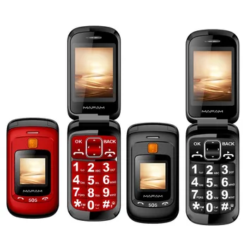 Viši flip mobilni telefon dual dual-screen telefon je Dual SIM Speed Dial SOS key ruska FM tipkovnica za starije osobe