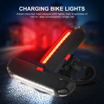 Vodootporan biciklizam LED bicikl dugo svjetlo COB USB-punjive stražnja svjetla A+