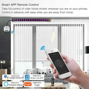 WiFi Mini Smart Curtain Switch Module Roller Shutter Blinds Motor Smart Life Tuya APP Remote Control rad s Alexa Google Home