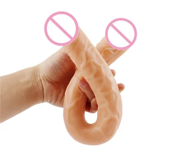 YUELV 42*4 cm U obliku slova oblik dvostruke glave realan dildo za žene i lezbijke dug umjetni penis analni dildo adult sex igračke erotske igračke