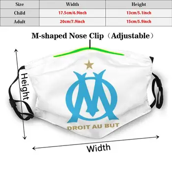 Олипик Iz Marseillea. Ispis Моющийся Filter Euro Football League Mask Soccer Marseille Om France French Club League 1 Middle