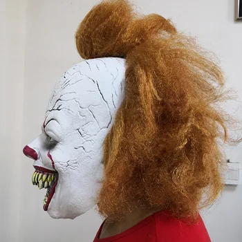 Пеннивайз Joker Maska Vanjski Usta Puna Zuba Cosplay Stephen King Je Poglavlje Drugi Klaun Latex Maska Kaciga Halloween Rekviziti