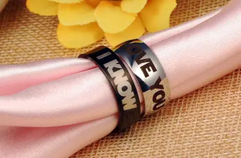 Титановая čelik nakit, prsten volim te ja znam par prsten Star wars ljubitelji prsten 8 mm-6 mm za muški ili ženski poklon