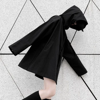 Тренч Žene Pune Crna Korejski Ulični Stil Hoodies Dugi Rukav Moda Slobodna Ženska Gornja Odjeća Par Harajuku Proljetna Moda