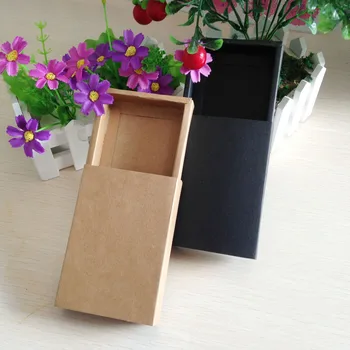 2019 Hot Kraft /Black Drawer Gift Box Unikatni Soap Poklon Obrtni Jewel Macaron ambalažni papir kutije, 50 kom./lot 6.8*10.4 cm/11.5x8cm