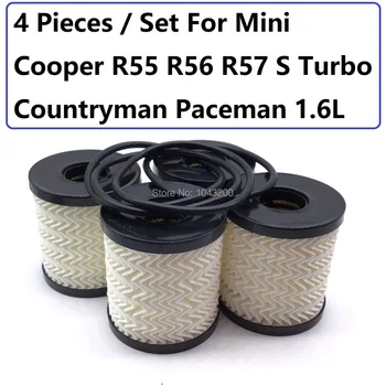 4 x filter ulja motora za Mini Cooper R55 R56 R57 S Turbo Countryman Paceman 1.6 L 11427622446 / 11427557012 / L358A / HU711/51x