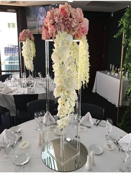 5pcs vjenčanje Порпы akrilni stalak za cvijeće kristalna vaza bistra opterećenje olovni stol Središnji okvir svijeća Hodler Home Decoration
