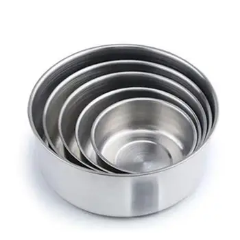 5pcs консервационная kutija od nehrđajućeg čelika okrugli brtvila zdjele hrane kontejner s poklopcem srebro
