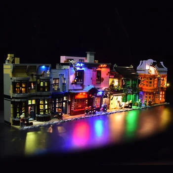 6CH Remote Control LED Lighting Kit For Diagon Alley 75978 (LED Included Only, No Kit) For Children Igračke - Remote Conrol Version