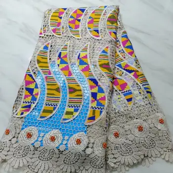Afrička vosak tkanina, čipke 2020 visoke kvalitete Ankara vosak tkanine za žene haljina nigerijski čipka kabel čipke tkiva PL51268
