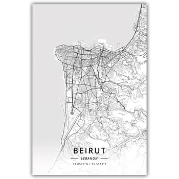 Bejrut Libanon Kartica Poster