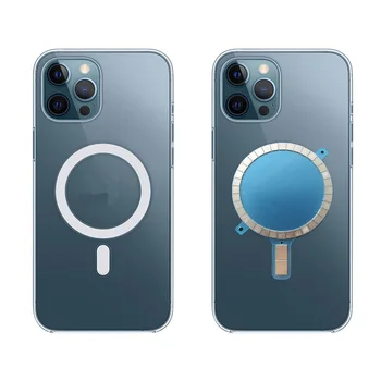 Bežični okrugli magnet za iPhone 12 Pro Max 12 Mini 11 Xs Xr 8 SE torbica za mobilni telefon jaka magnetska kožna torbica za Xiaomi
