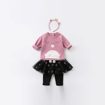 DBS15020 dave bella winter baby girls moda luk zvijezde mrežaste hlače djeca puna dužina dječje hlače beba beba hlače