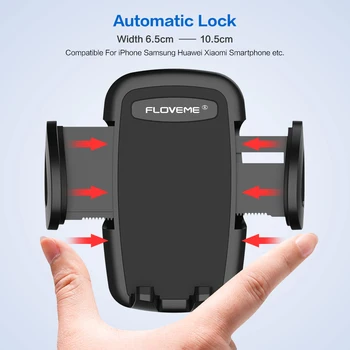 FLOVEME Automatic Car Phone Holder For iPhone X XS XR Desk Telefoonhouder Stand Car Holder Za iPhone XS MAX Soporte Movil Coche