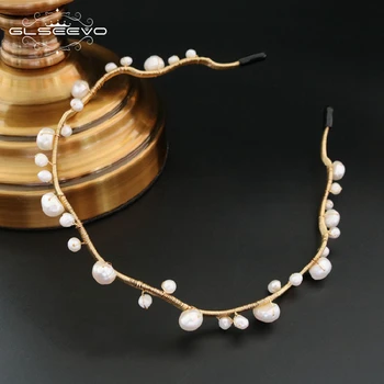 GLSEEVO Natural Fresh Water Baroque Pearl Headband For Women Danuhter Poklon Luksuzni Fine Jewelry GH0001
