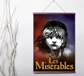 Les Miserables Art Movie platnu plakat ukras slikarstvo sa tvrdim drvetom visi svitak