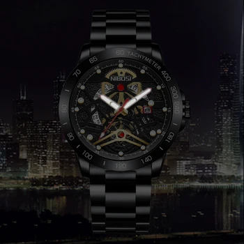 NIBOSI watch men top brand luxury 2020 nove muške kvarcni sat jedinstveni dizajn sportski ručni sat gospodo potpuno čelične Relogio Masculino