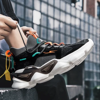 Nove muške čipke-up high-top lagane tenisice mreže prozračni casual cipele i Sport na otvorenom cipele Zapatos Hombre Sapatos