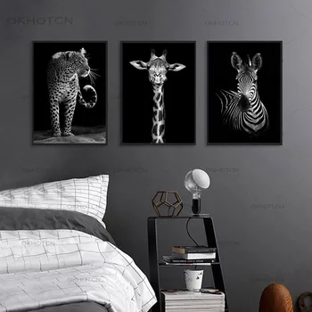 Platna Slikarstvo moderne kućni ukras životinje zid umjetnost lav slon jelen Zebra plakat i grafike zidno slikarstvo za dnevni boravak