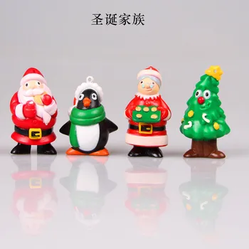 PVC slika božićne darove lutka nakit može objesiti Djed Mraz Božićno drvce pingvini igračka model dar 4 kom. / / komplet