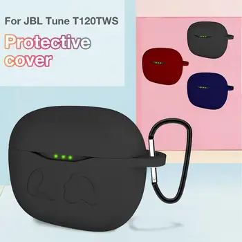 Silikonska torbica za slušalice JBL Tune T120TWS šok-dokaz šok-dokaz torbica za slušalice Shell sa metalnim карабином Accessorie