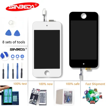Sinbeda LCD Screen For iPod Touch4 LCD Display Replacemen with Touch Screen Digitizer Assembly+besplatni alati+ ljepilo Ecran Tactil
